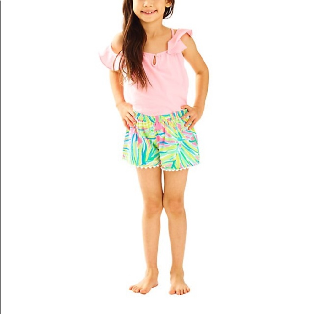 Lilly Pulitzer Girls Arnita Shorts, Tiki Pink, M